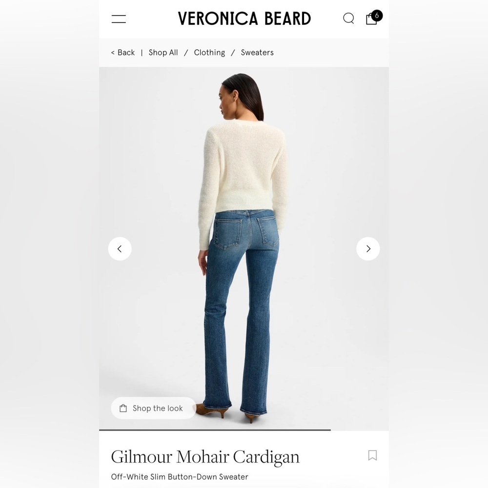 Veronica Beard Cream Button-Down Cardigan, NWT, size S - Picture 2 of 9